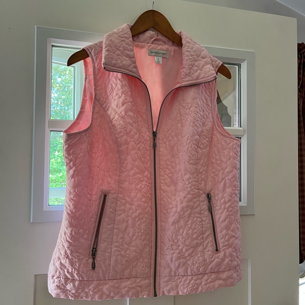 Christopher & Banks Pink Quilted Women's Vest